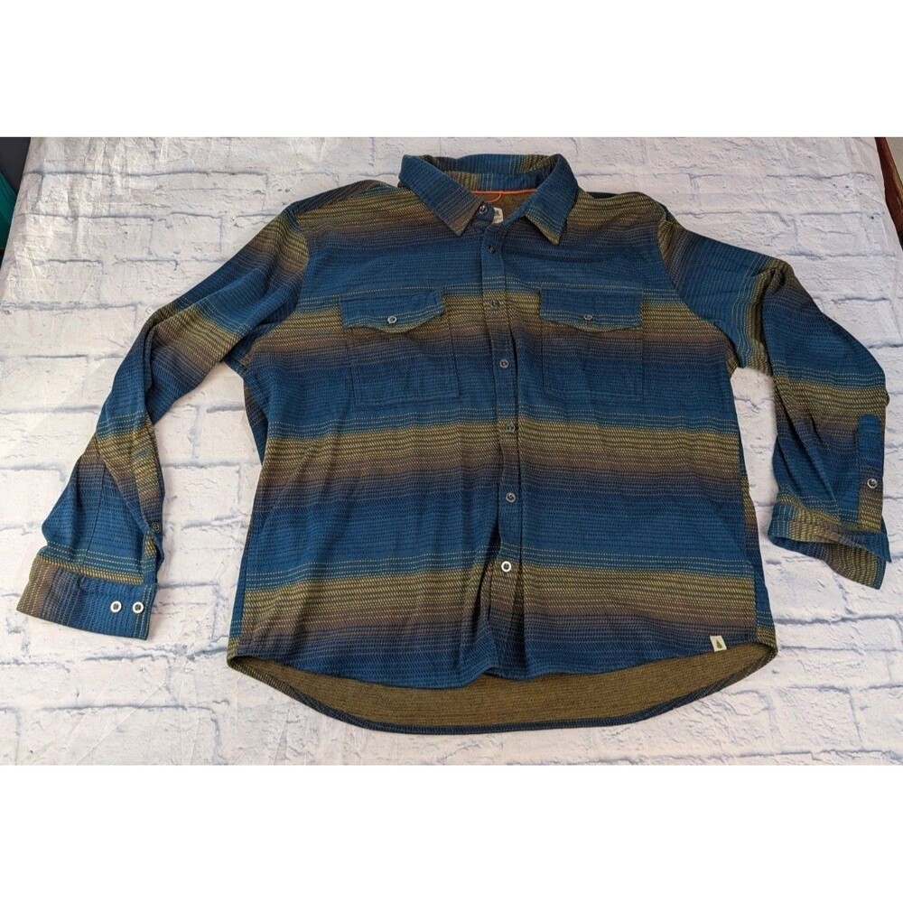 Lake And Trail Flannel Shirt Button Up Plaid 2XL Heavyweight Recycled Materials